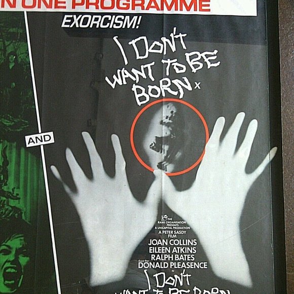 Vintage British Film Poster The Ghoul & I Don't Want To Be Born Movie Horror Pic - Picture 15 of 16